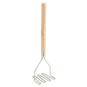 Winco PTM-18S Potato Masher 4-1/2" Square 17-3/4" Wood Handle