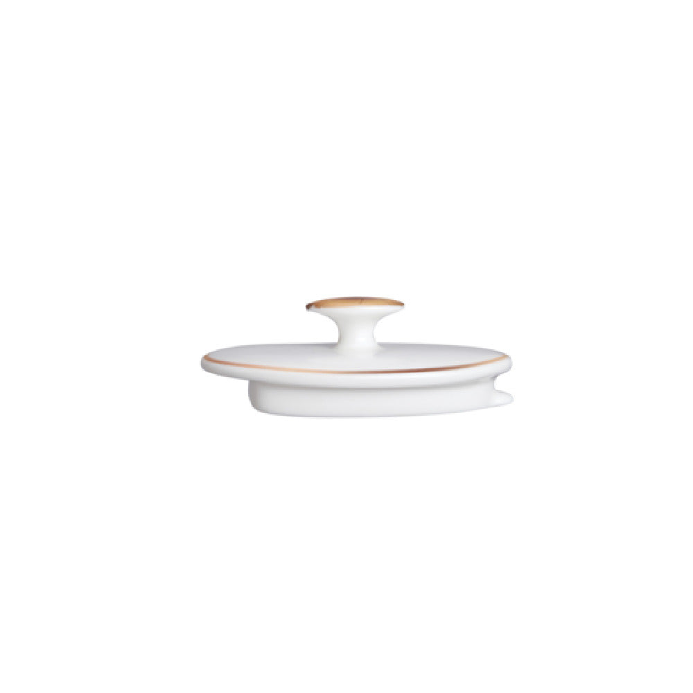 Steelite 82125AND0337L Oval Teapot Lid 3.875" X 2.375" X 1.375" Quanta