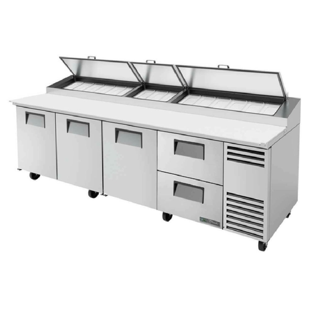 True Refrigeration TPP-AT-119D-2-HC_RH Pizza Prep 33 41°F Pan Rail