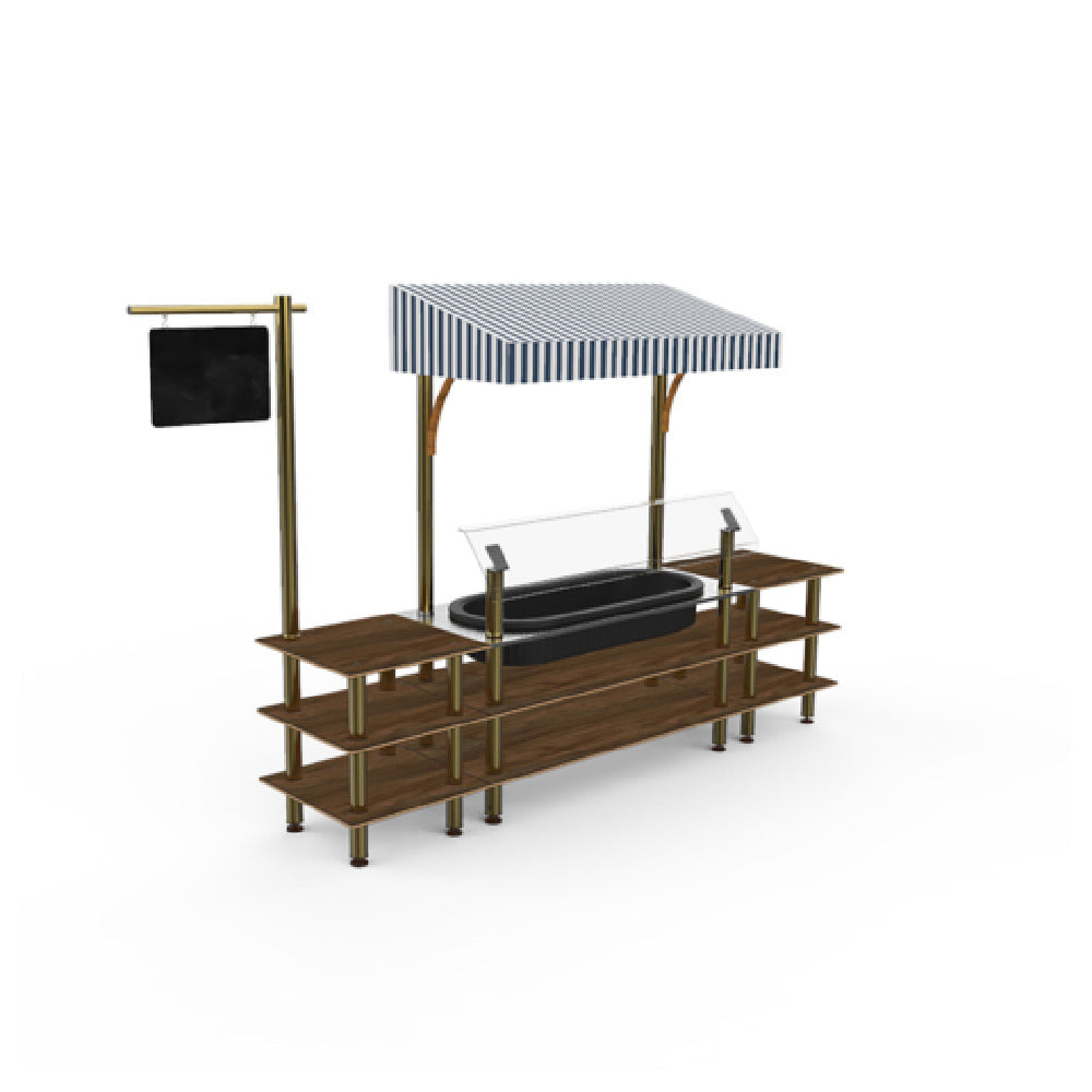 Steelite MGCMLA01WBWF Classic Canopy Cooling Station 130"W X 29 1/2"D X 96"H Mixed Materials