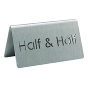 Service Ideas 1C-BF-HALFNHALF-MOD Beverage ID Tent "Half & Half" Laser Cut