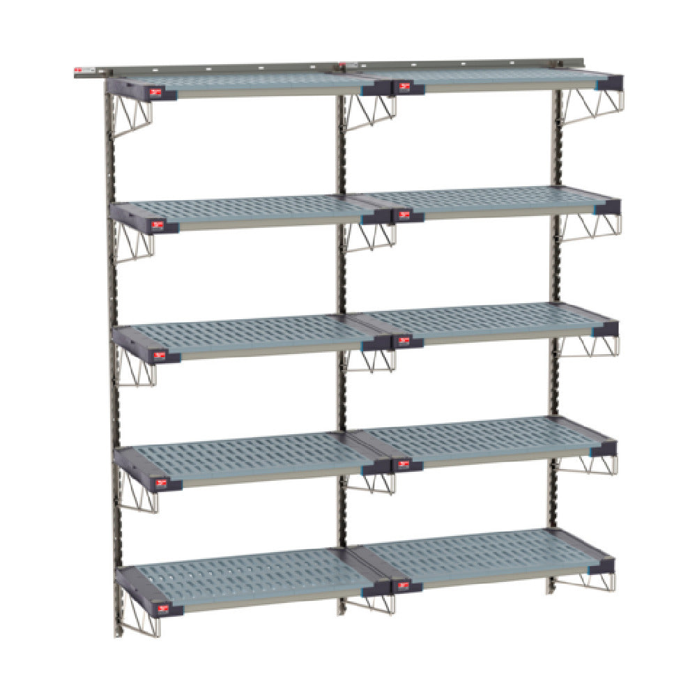 Metro SW-2172S4-85-5TIER - SmartWall Life Tall Wall Shelving Kit, Double-wide, Five-tier
