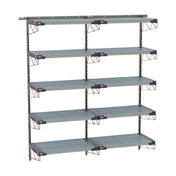 Metro SW-2172S4-85-5TIER - SmartWall Life Tall Wall Shelving Kit, Double-wide, Five-tier