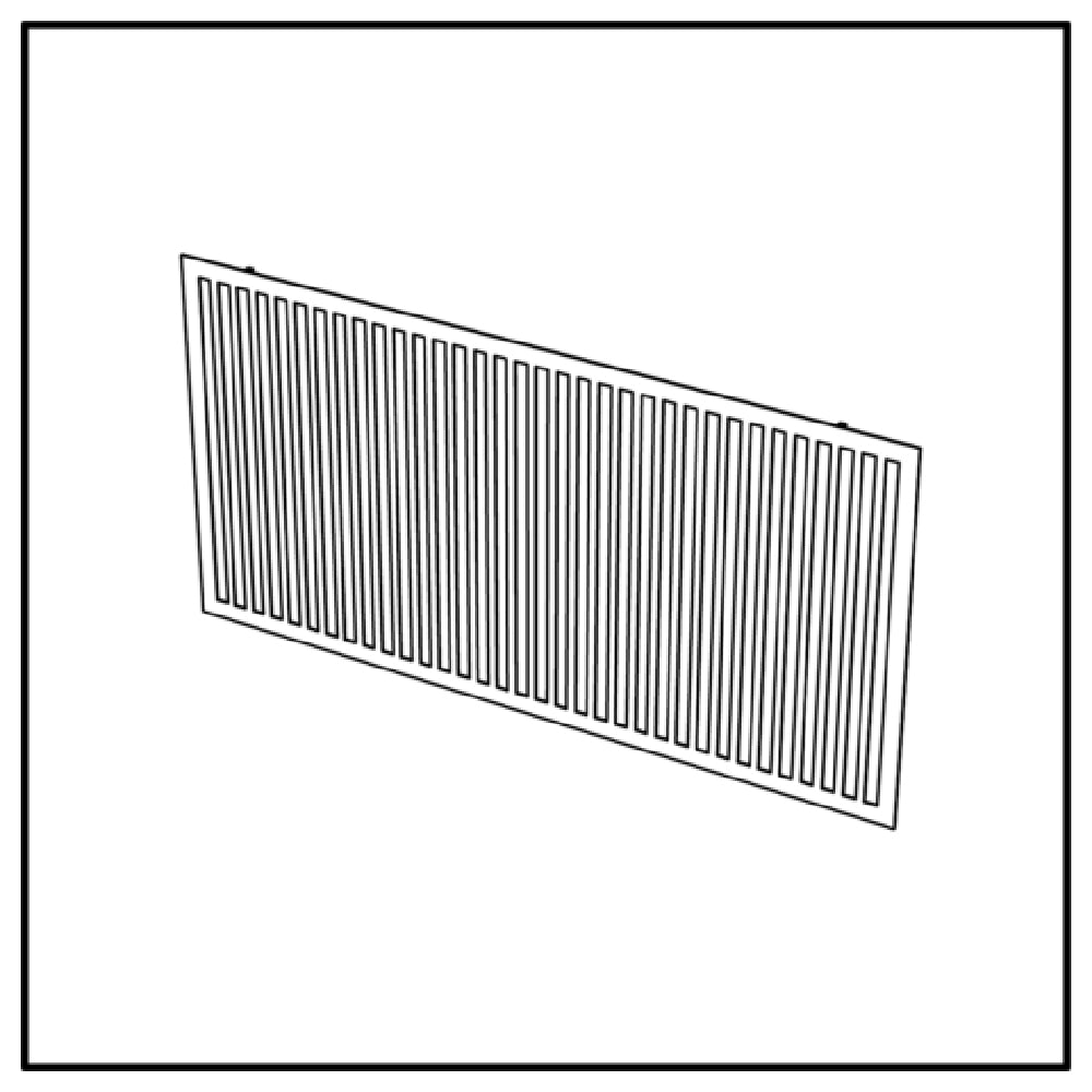 BauscherHepp VE-38065 Venta® Metal Panel With Cut-out Decor "STRIPES" To Cover The Front Of The Buffet Table