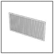 BauscherHepp VE-38065 Venta® Metal Panel With Cut-out Decor "STRIPES" To Cover The Front Of The Buffet Table