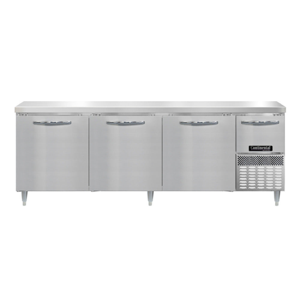 Continental Refrigerator DRA93NSS Designer Line Refrigerated Base Worktop Unit