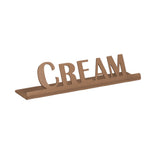 Service Ideas 1C-ST-CREAM-SIGN-RG Service Ideas Laser Cut ID/Table Sign 18/8 Stainless