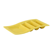Tuxton GZS-800 Taco Plate 14-5/8" X 8-5/8" X 1-5/8"H Rectangular