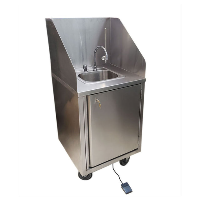 BK Resources MHS-2424-H-DM Handwash Sink Mobile Hot Water Only