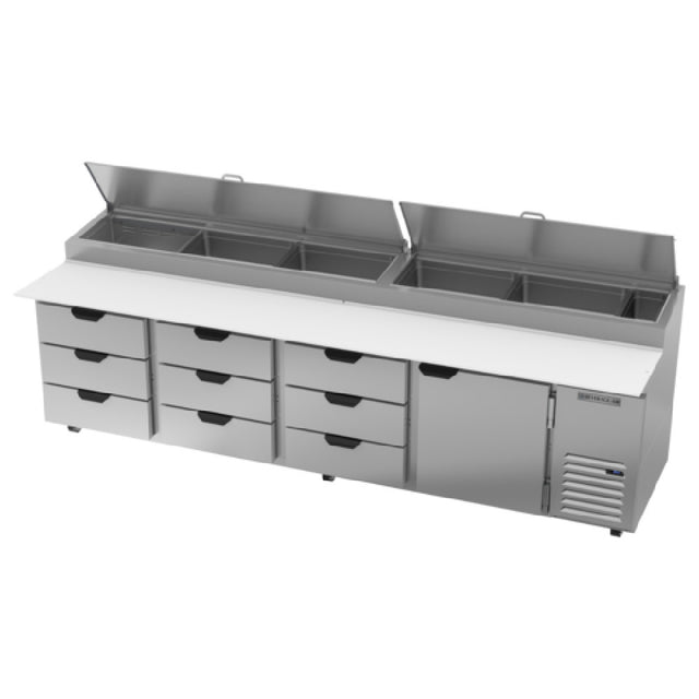 Beverage Air DPD119HC-9 Pizza Top Refrigerated Counter Four-section 119"W