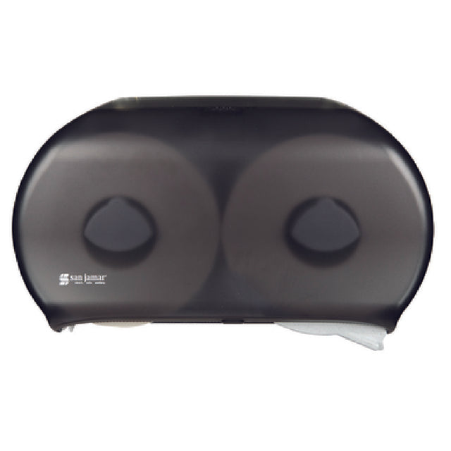 San Jamar R4000TBK Classic® Bath Tissue Dispenser 19"W X 5-1/4"D X 12"H Fits (2) 9" Jumbo Rolls