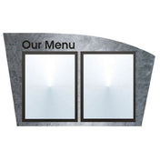 Hubert 73042 - Menu Board, 2-pocket, Wall-mount