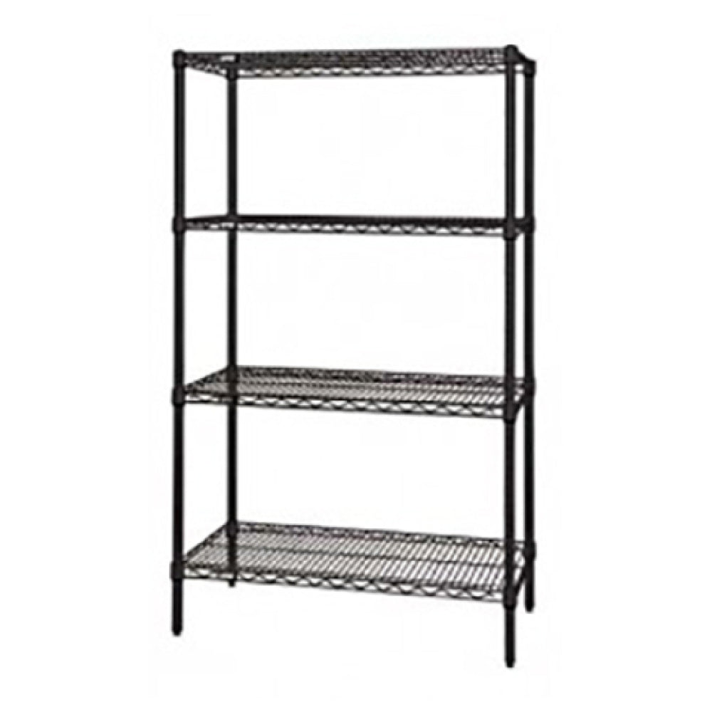 Quantum WR86-1836BK Wire Shelving Starter Kit 36"W X 18"D X 86"H 600 800 Lb. Capacity