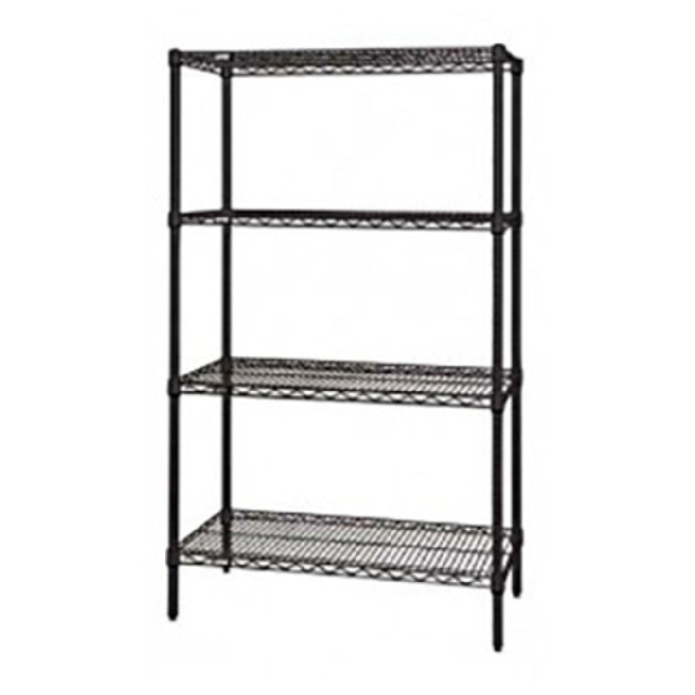 Quantum WR86-1836BK Wire Shelving Starter Kit 36"W X 18"D X 86"H 600 800 Lb. Capacity