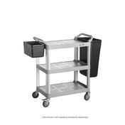 CAC China BTUC-17GY Utility Cart 31-7/8"L X 17-1/8"W X 35-7/8"H 3-tier