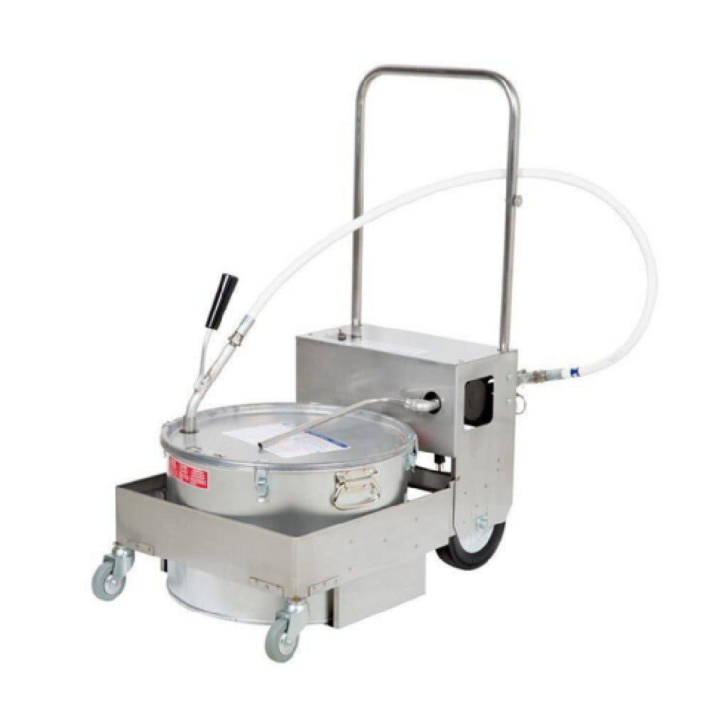 MirOil USA BD707 Oil Filter Machine/Discard Trolley 1 Way Pump For Fryers With Drain Valves