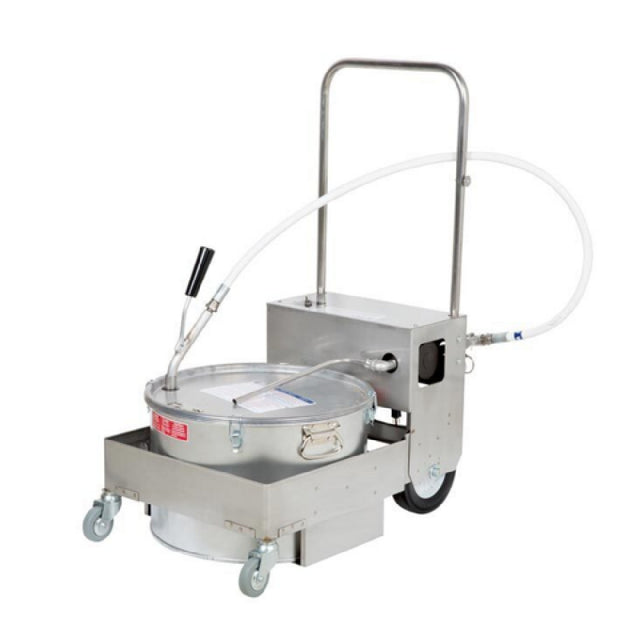 MirOil USA BD707 Oil Filter Machine/Discard Trolley 1 Way Pump For Fryers With Drain Valves