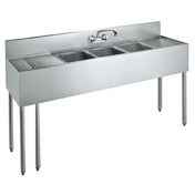 Krowne CS-1872 Convenience Store Sink Three Compartment 72"W X 19"D X 42-1/2"H