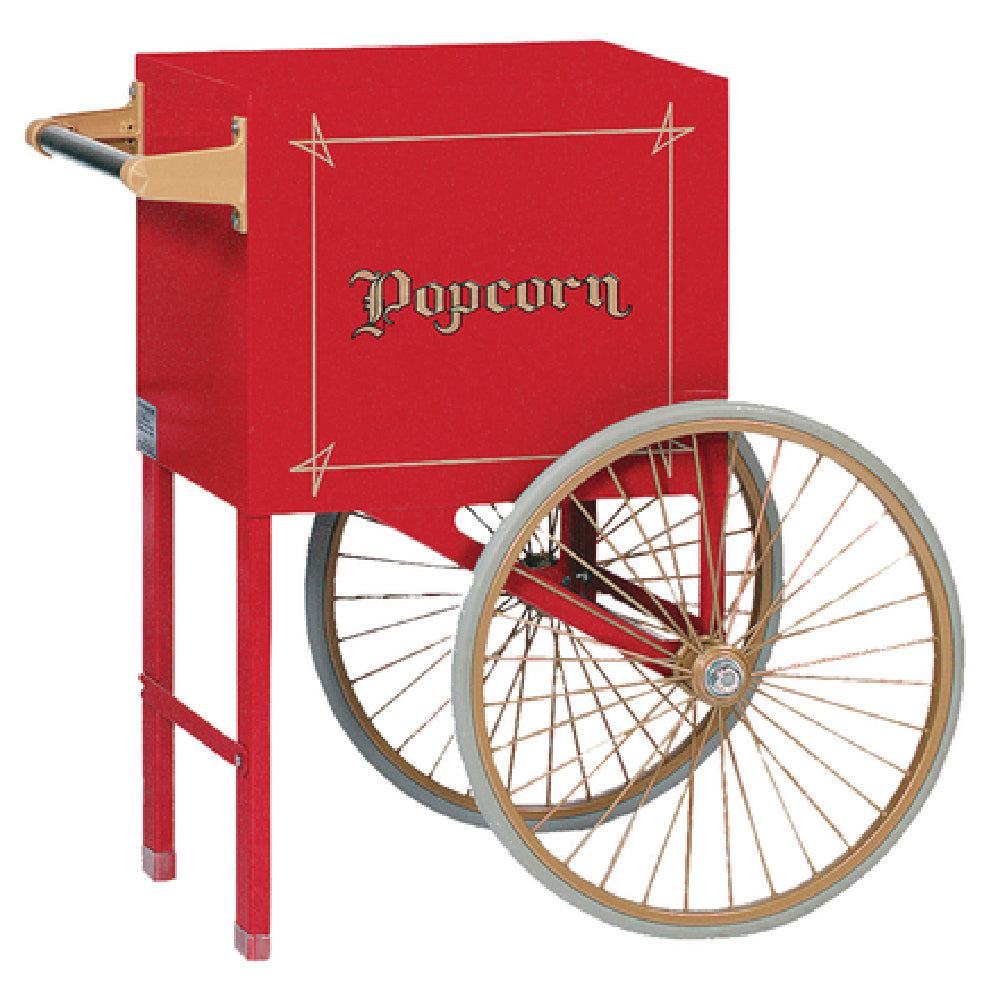 Gold Medal 2659CR - Popcorn Cart, 18"W X 16"D X 31"H, (2) Spoke Wheels
