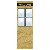 Hubert 12067 - Menu Board, 4-pocket, Floor Stand