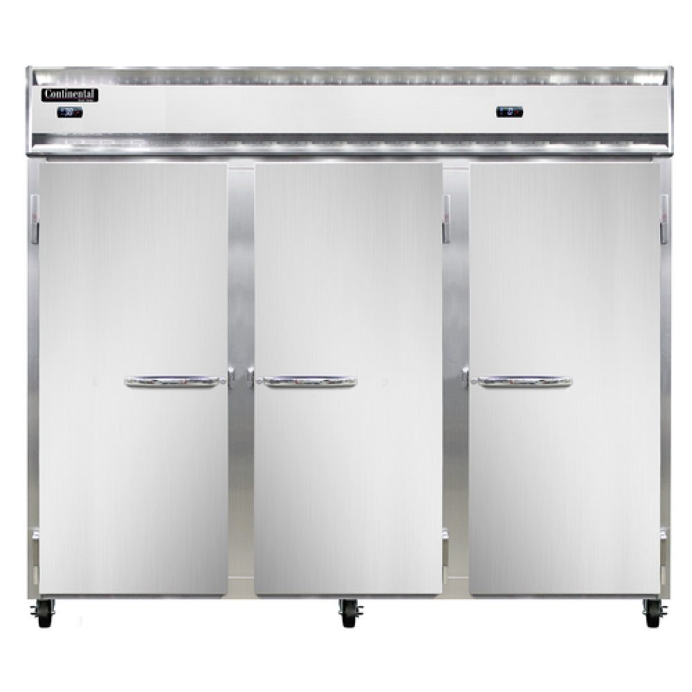 Continental Refrigerator 3RRFENSA Extra-Wide Refrigerator/Freezer Reach-in 85-1/2"W
