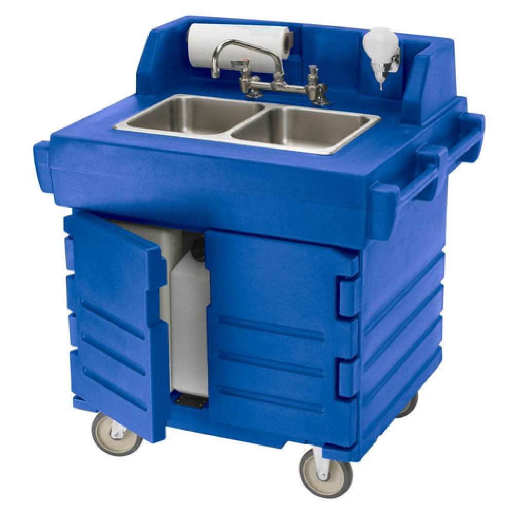 Cambro KSC402186 CamKiosk® Hand Sink Cart With 2 Compartment Sink Polyethylene Construction
