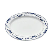 Cameo China 255-143 Blue Lotus Platter 14" X 10" X 1-1/8"H (35.5 Cm X 25.5 Cm X 2.9 Cm)