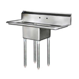 Blue Air BS1-18-12/2D - Sink, 1-compartment, 18" Right & Left Drainboards