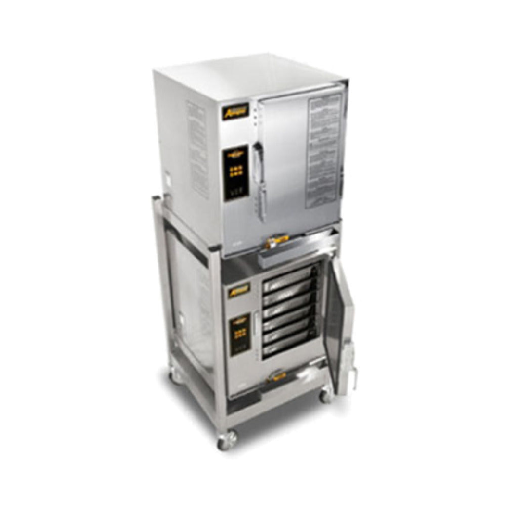 AccuTemp E62403E130 DBL (QUICK SHIP) Two Connected Evolution™ Boilerless Convection Steamers Featuring Steam Vector Technology