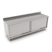 John Boos 4CS4R5-3096-1S Work Table Cabinet Base With Sliding Doors 96"W X 30"D