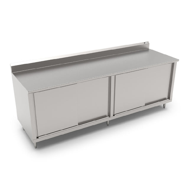 John Boos 4CS4R5-3096-1S Work Table Cabinet Base With Sliding Doors 96"W X 30"D