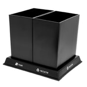 Central Specialties RC2-BLK-2.0 ReCollect2 Recycle Bin Set 15-1/4"W X 12-1/4"D X 12"H Includes (2) 2-1/2 Gallon Capacity Containers