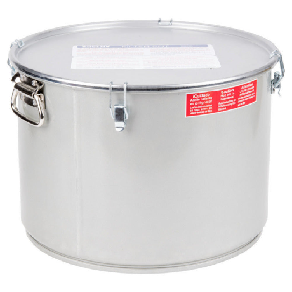 MirOil USA 60L Low Profile Filter Pot For Safer Filtering & Handling Of Hot Oil 55 Lb. Oil Capacity