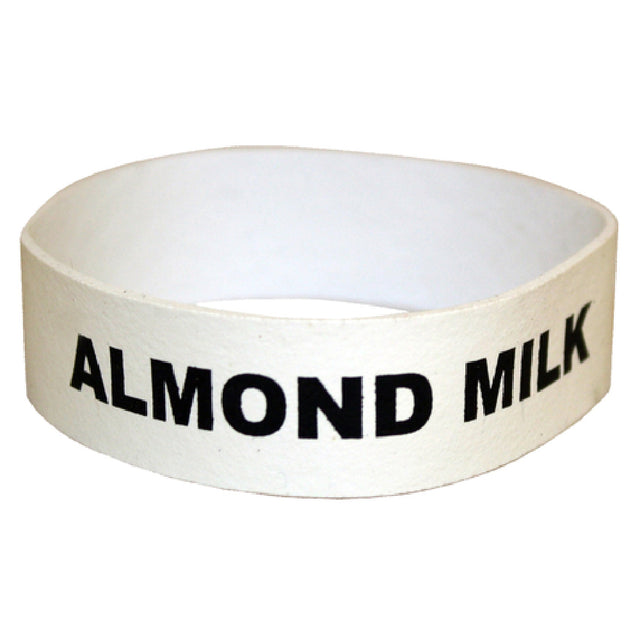 Service Ideas FBALMONDMILK Flavorband Label "Almond Milk" For 4" Dia. Carafes