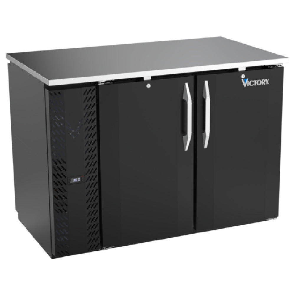 Victory VBBN48HC-PT-B - Pass-Thru Back Bar Refrigerator, Two-section, 48"W X 29-9/16"D X 34"H