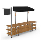 Steelite MGCMLA03BSBF - Bazaar Action Station, 130.0" X 33.0" X 95.5", Modular