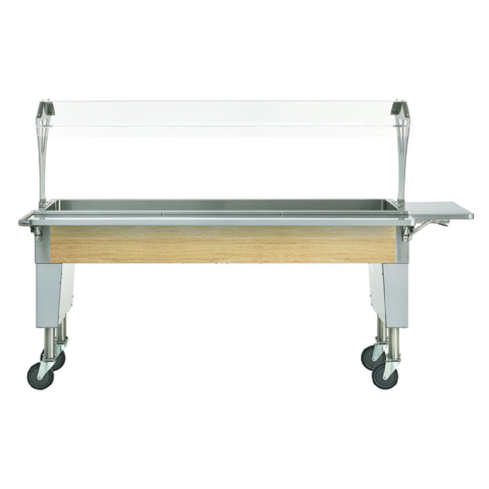 Hubert 148650 - Kratos Adjustable Salad Bar Kit, With Sneezeguard, Side Shelf