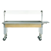 Hubert 148650 - Kratos Adjustable Salad Bar Kit, With Sneezeguard, Side Shelf
