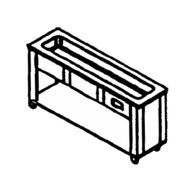 Piper Products 3-CISL - Elite 500 Slimline Cold Food Unit, Iced Cooled, (3) 12" X 20" Pan Capacity