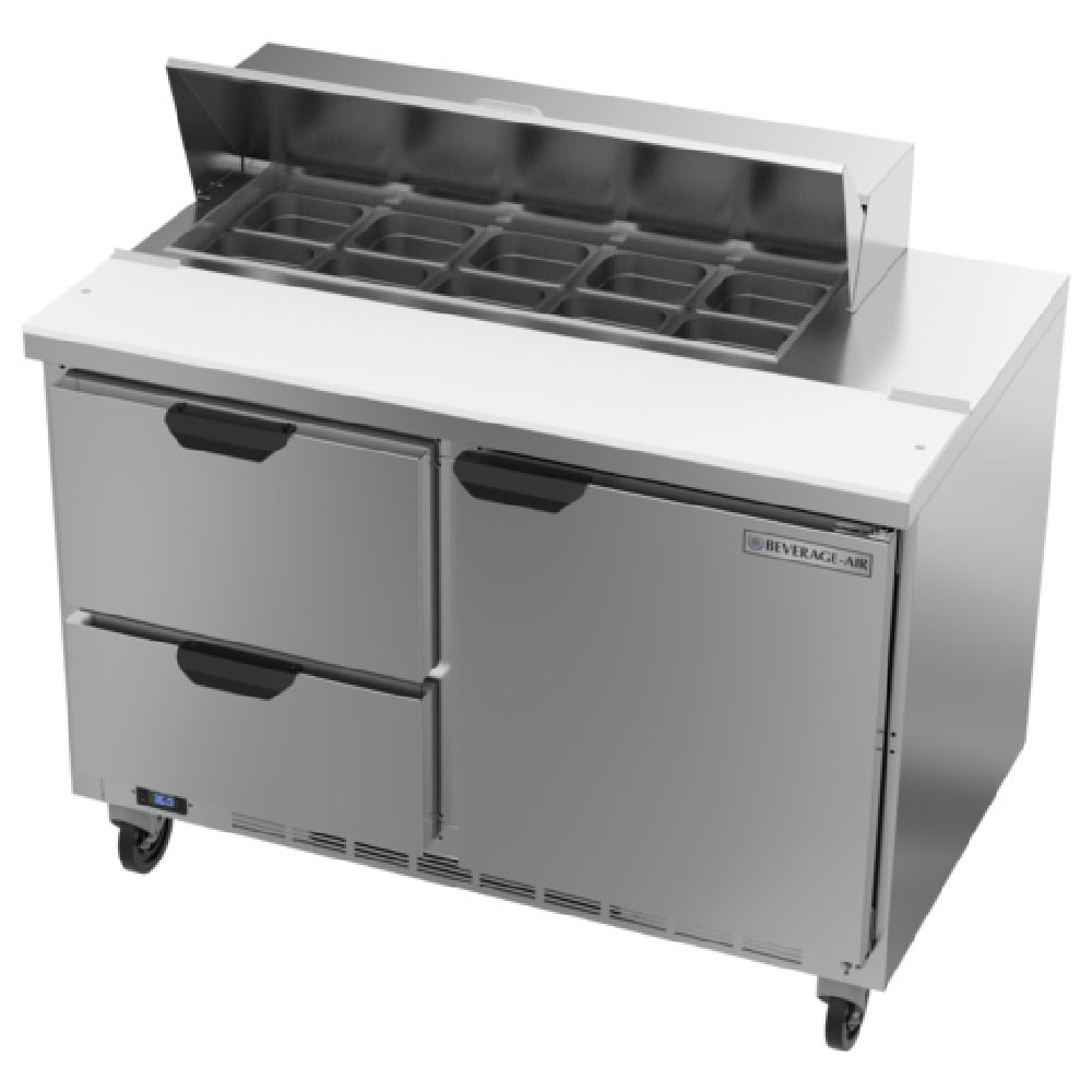 Beverage Air SPED48HC-10-2 Sandwich Top Refrigerated Counter Two-section 48"W