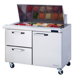 Blue Air BLMT60-D2L-HC - Mega Top Sandwich Prep Table, Two-section, 60-3/8"W