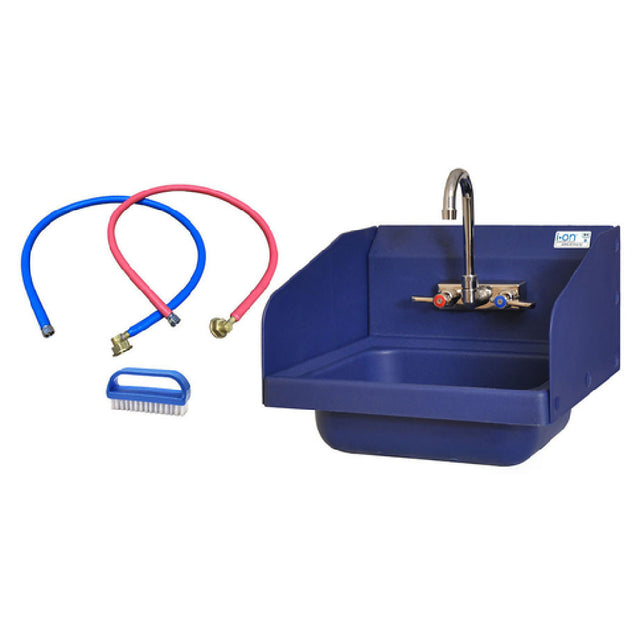 BK Resources APHS-W1410-WBSS Antimicrobial Hand Sink Full Package Kit 14" Wide X 10" Front-to-back X 5" Deep Bowl