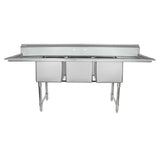 Empura EHD31620LR18 - Sink, 88"W X 25.5"D X 44.25"H, (3) Compartment