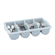 Vollrath 52654 Cutlery Dispenser/Box GRAY Plastic With 4 Rounded Compartments