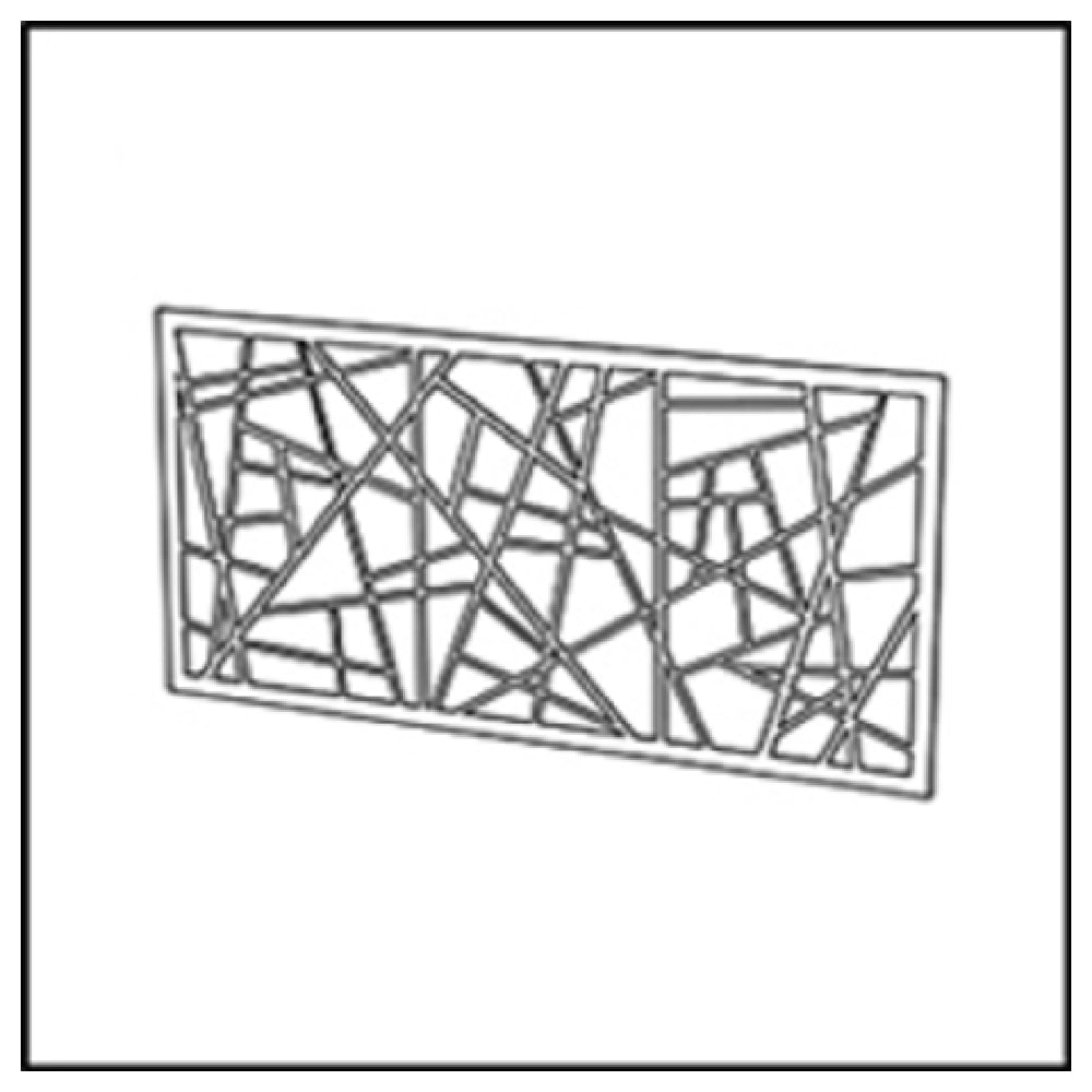 BauscherHepp VE-38039 Venta® Metal Panel With Cut-out Decor "BAMBOO" To Cover The Front Of The Buffet Table