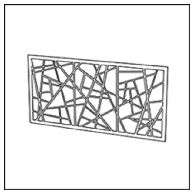 BauscherHepp VE-38039 Venta® Metal Panel With Cut-out Decor "BAMBOO" To Cover The Front Of The Buffet Table