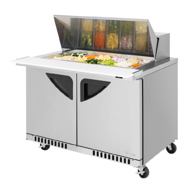 Turbo Air TST-48SD-18-FB-N Super Deluxe Sandwich/Salad Mega Top Unit Front Breathing Airflow