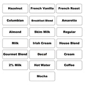 Service Ideas SC1VPABCL Static Cling Labels Variety Pack Includes: (1) Milk