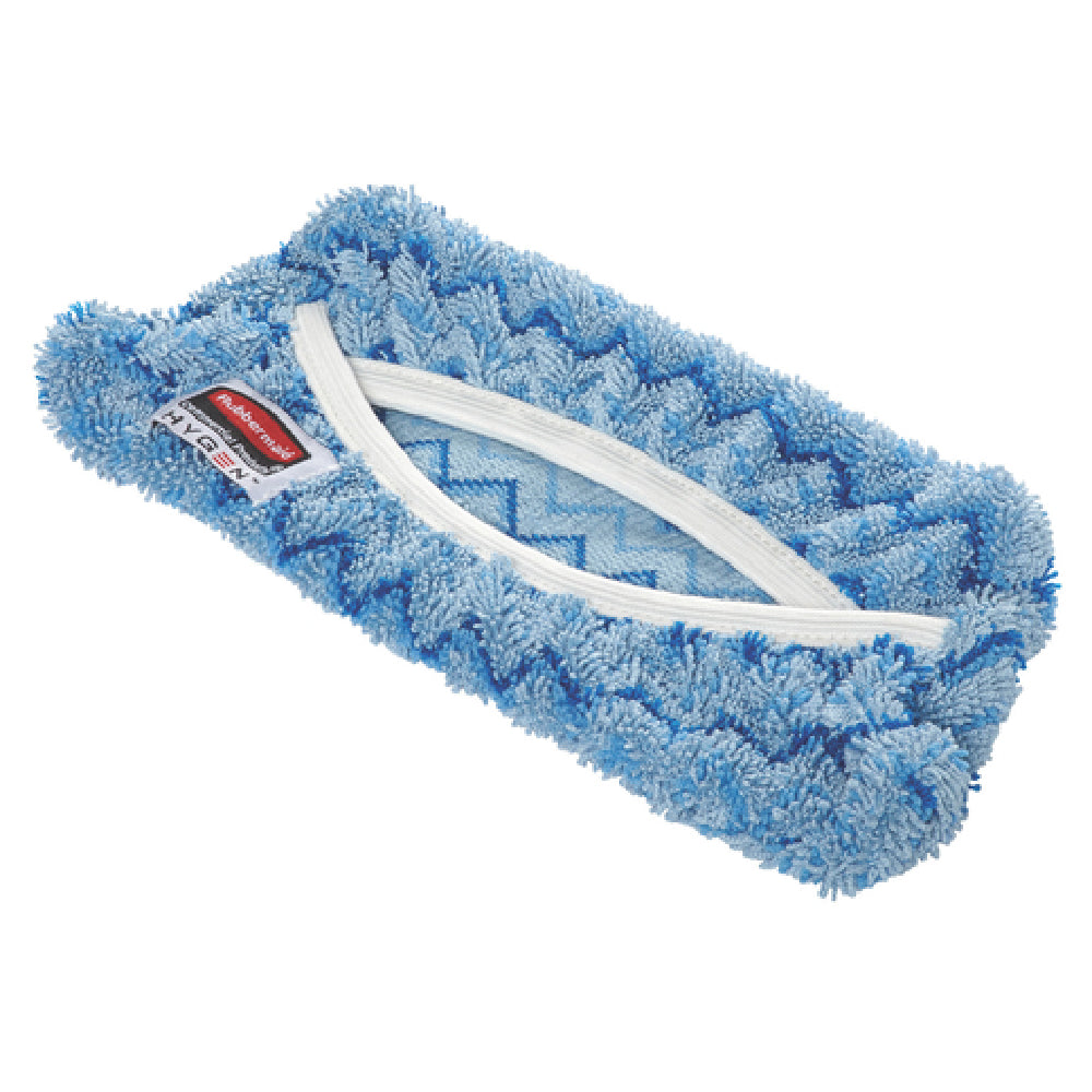 Rubbermaid FGQ89100BL00 Hygen™ MF Flexi Frame Damp Mop Cover Split Nylon/polyester Blend Microfiber With Zig Zag Design