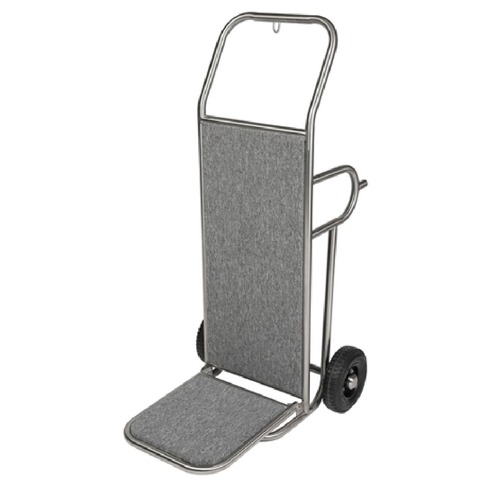 Central Specialties 2211SS-GRY Deluxe Bellman's Hand Truck 22"W X 27-1/2"D X 48"H Tubular Stainless Steel Frame